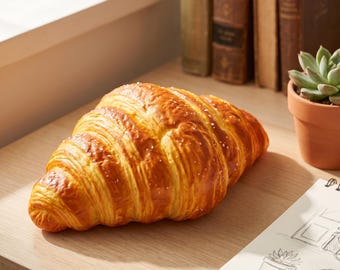 Squishies Kawaii Bakery - Giocattolo da scrivania a forma di croissant a lenta lievitazione, panino al melone e toast a forma di orsetto, simpatico antistress per un accogliente spazio di studio