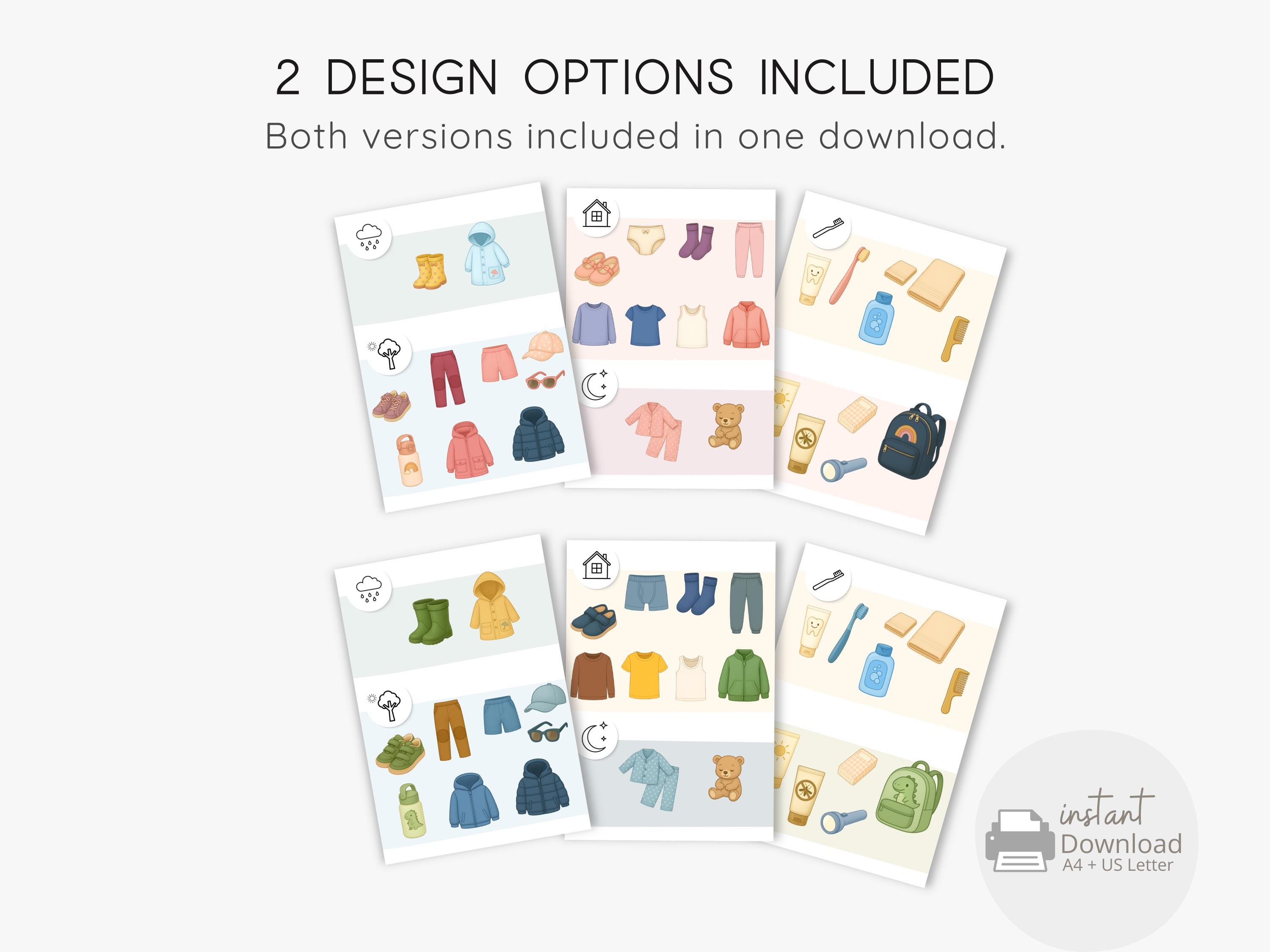 Packing Number Visual Kids Camp Packing List – Printable Visual Packing Checklist PDF ...