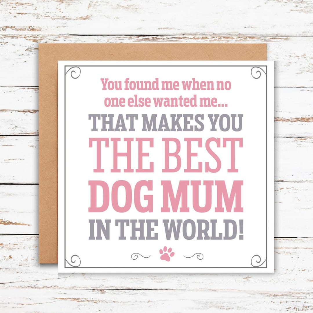Cute Mum Birthday Card From the Dog, Mothers Day Card for Dog Mum - Etsy