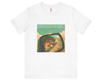 Camiseta vintage con ilustración de espejo de viaje por carretera | Camiseta gráfica Scenic Drive
