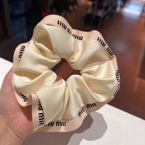 Rare! Miu Miu satin scrunchie Miu Miu Hair Scrunchies - Designer Button Jewelry main image 2
