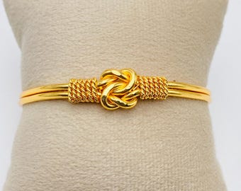 Handmade Hammered Brass Cuff Bracelet, 925 Silver/Gold Plated Bangle