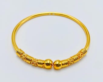 Brazalete de latón martillado hecho a mano, brazalete ajustable chapado en plata/oro.