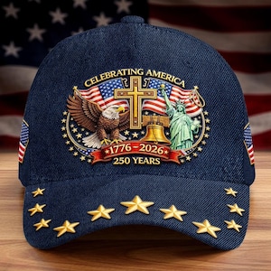 Roots of Hope and Honor Personalized Classic Cap, Custom America 250th Anniversary Hat, Patriotic Gift for Men Women