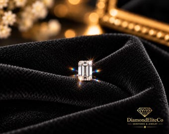 Diamant blanc certifié brillant pour la création de bijoux, taille émeraude, pureté VVS1, pierre précieuse facettée, 0,50 carat, 4 x 6 mm