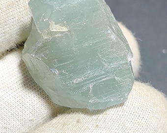 AGUAMARINA EN BRUTO, Aguamarina natural en bruto de minas africanas, Aguamarina preciosa en bruto sin tratar, Piedra preciosa mineral en bruto, 25 x 19 mm - 53 cts