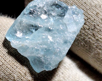 AGUAMARINA EN BRUTO, Aguamarina natural en bruto de minas africanas, Aguamarina preciosa en bruto sin tratar, Minerales en bruto, 18 x 15 mm - 10,50 cts