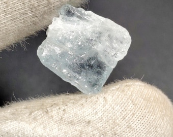 AGUAMARINA EN BRUTO, Aguamarina natural en bruto de minas africanas, Aguamarina preciosa en bruto sin tratar, Piedra preciosa mineral en bruto, 15 x 14 mm - 9 cts