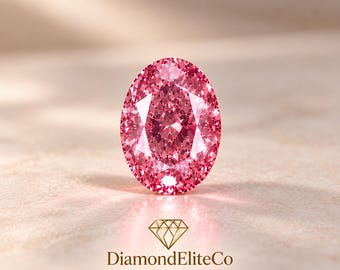 Certified Pink Diamond 0.50 Carat Oval Cut 4x6mm VVS1 Clarity AAA Quality Faceted Loose Diamond for Fine Jewelry Ring Pendant