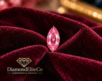Certified Pink Diamond Gemstone | 0.50 Carat Marquise Cut 4x8mm | VVS1 AAA Quality | Premium Loose Stone for Jewelry