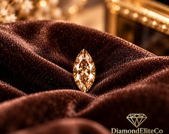 Champagne Marquise Diamond 4x8mm 0.50 Carat | Certified VVS1 Diamond AAA Loose Gemstone for Custom Jewelry & Fine Rings
