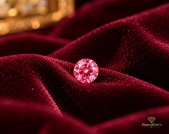 Elegant Certified Pink Diamond 0.50 Carat | 5x5mm Round Cut VVS1 AAA Quality Loose Diamond for Jewelry Making