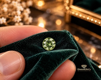 Certified Green Diamond 0.50 Carat | VVS1 Round Cut 5x5mm AAA Quality Loose Diamond for Rings & Fine Jewelry