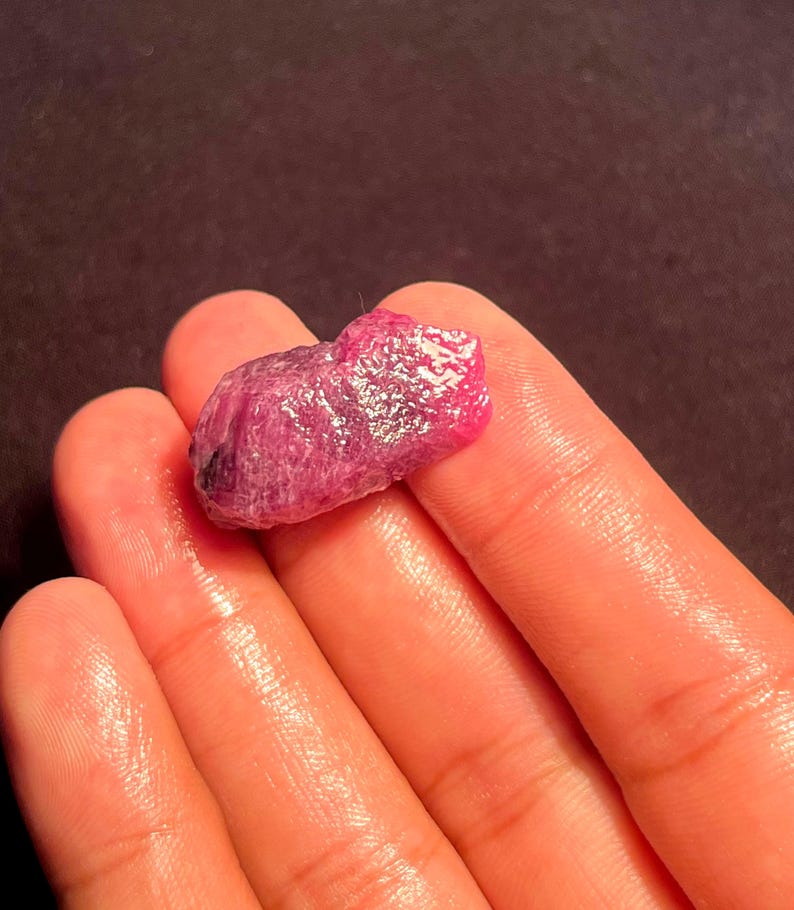 Raw Ruby Gemstone,Red Cluster Ruby Rough,Healing Ruby Rough, Great Loose Ruby Raw, Natural Ruby Rough, Big Size Ruby Raw, 30x14mm 48 Carats image 1