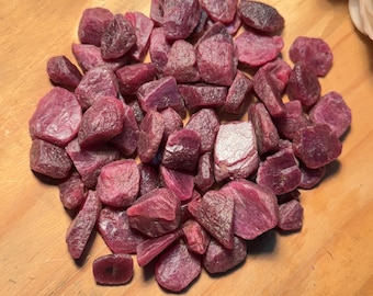 50 Carats Ruby Rough Lot Gemstone Natural 100% Rare Ruby Raw AAA Good Cluster Healing Ruby Raw Gemstone For Making Jewellery 5/15mm Size