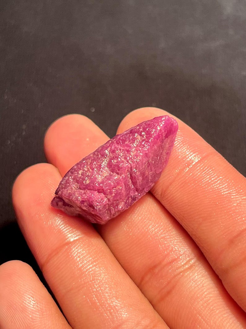 Untreated Ruby Rough,Red Cluster Ruby Rough,AAA Healing Crystal Ruby Raw,Big Size Natural Ruby Raw Crystal, 35X15mm 76 Carats image 1