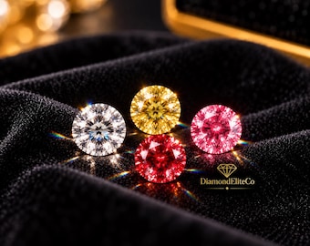 Certified Diamond Round Cut | VVS1 Clarity AAA Quality | Multiple Sizes | Loose Diamond Gemstone | Premium Fine Jewelry Stone