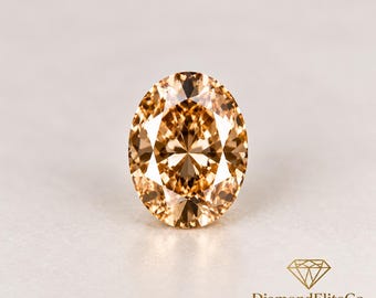AAA Certified Champagne Diamond 4x6mm Oval Cut Faceted Gemstone, 0.50 Carat VVS1 Loose Diamond, Oval Shape Jewelry Stone