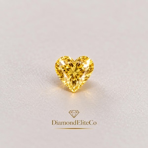 Certifierad gul diamant hjärtslipad 5 x 5 mm 0,50 karat VVS1 klarhet AAA-kvalitet fasetterad lös diamant ädelsten för lyxiga smycken ring hänge