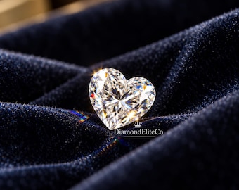 3.50 Carat Certified White Diamond | Heart Cut 10x10mm | VVS1 Clarity AAA Quality | Premium Loose Diamond for Fine Jewelry