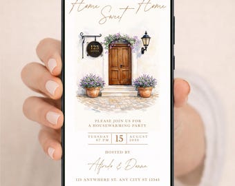 Housewarming Party Invitation Printable | Modern New Home Party Invite & Welcome Sign (Digital Download)