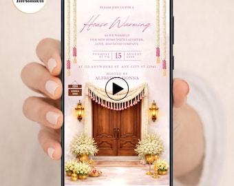 Housewarming Party Elegant Video And Static Invitation Set | Digital Download | Easy to Edit