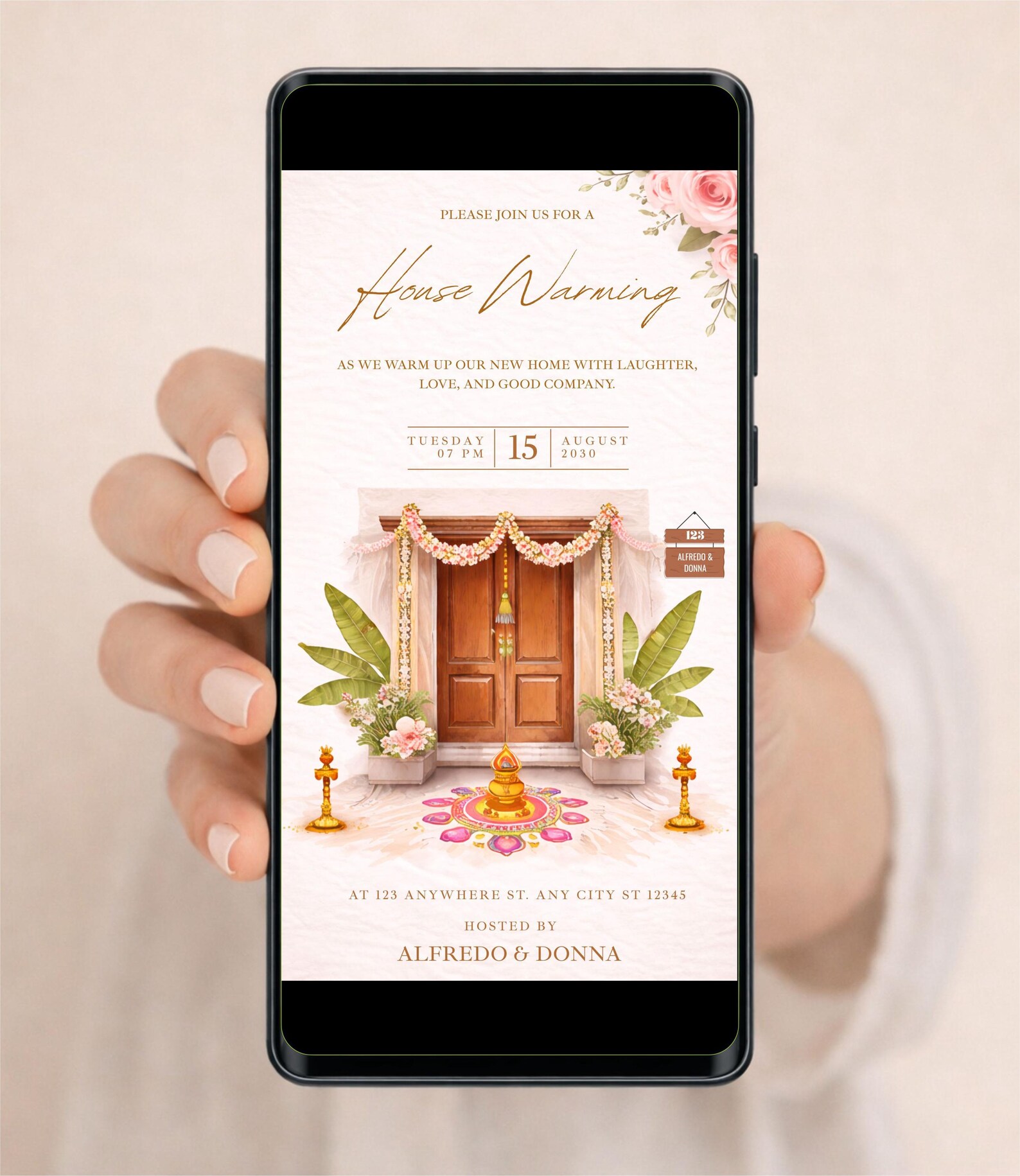 Traditional Indian Housewarming Party Invitation | Griha Pravesh ...