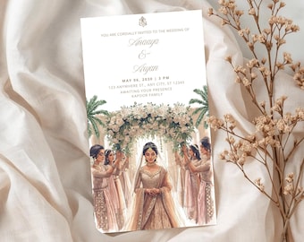 Luxury Wedding Invitation – Editable Digital Template