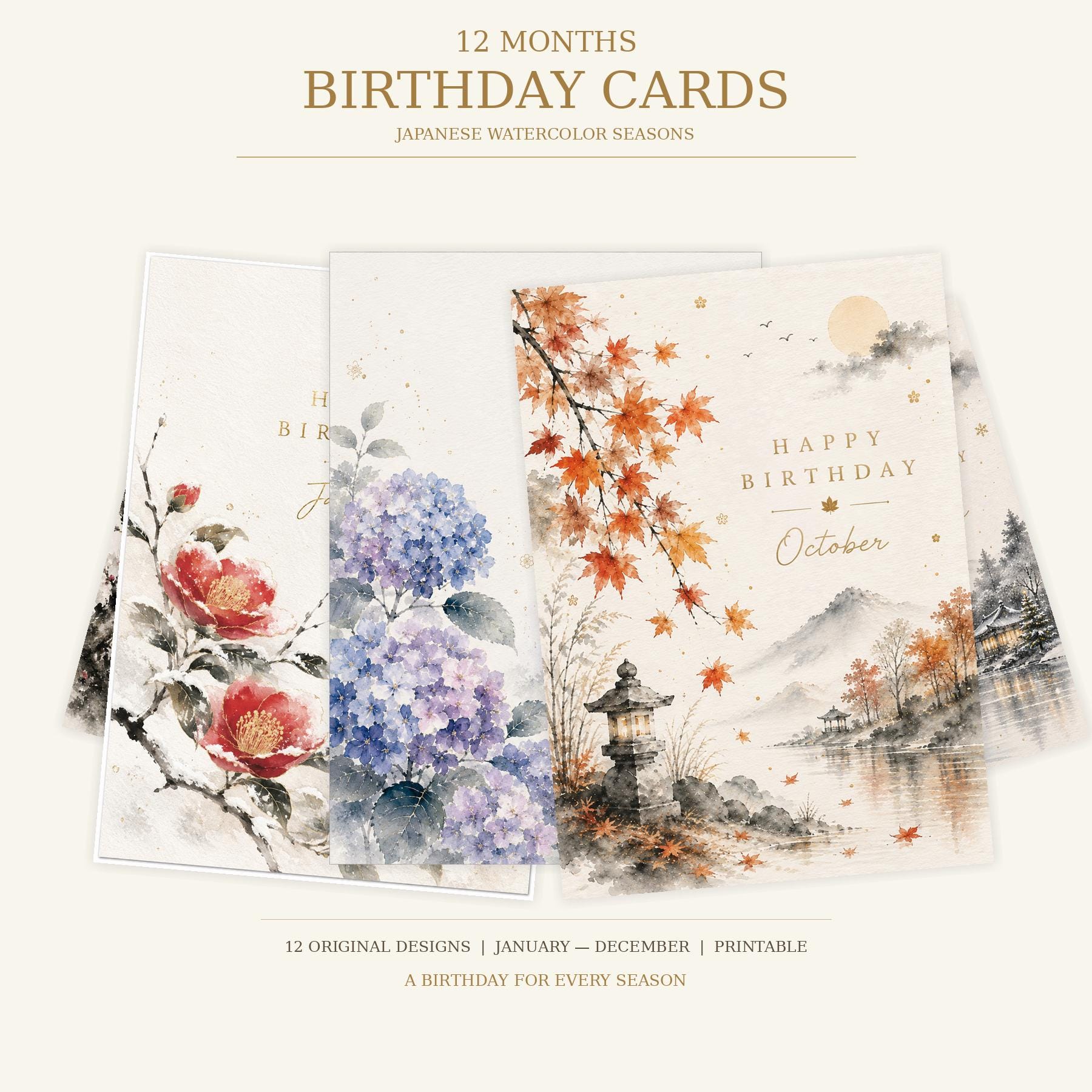 Japanese birthday card - Etsy 日本