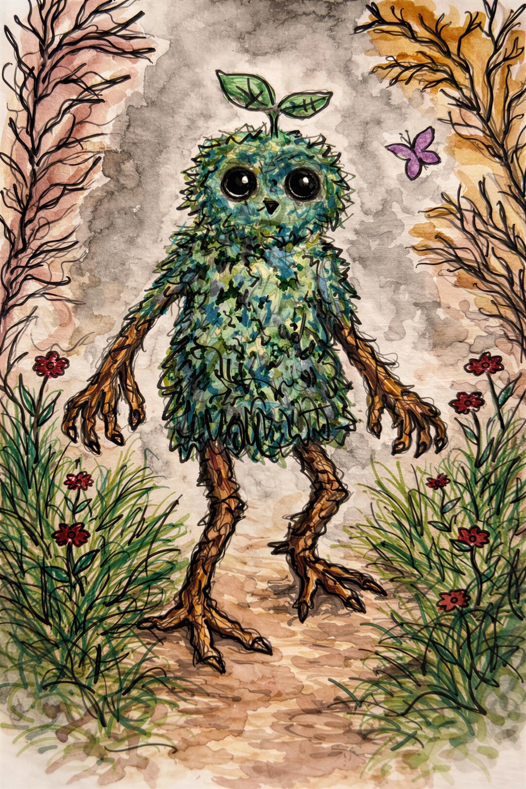Whimsy Cryptids Forest Cryptid Art Print | Whimsical Woodland Creature Giclée - Etsy