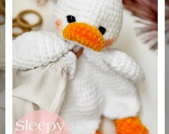 Amigurumi Sleepy Duck Lovey Crochet PDF Pattern