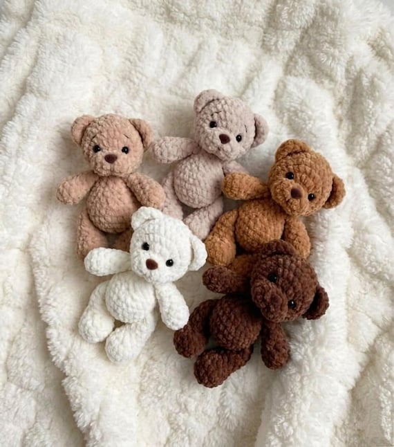 Amigurumi Teddy Bear Crochet Pattern, Little Plush Keychain Tutorial, Stuffed Animal PDF