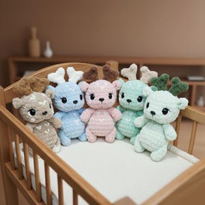 Mini padrão de crochê de veado | Brinquedo de amigurumi de animal da floresta (padrão em PDF)