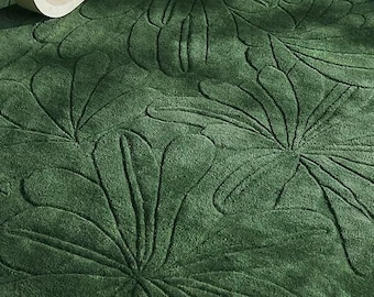 Anthropologie Sculpted Daisy Green Handmade Tufted Wool Area Rug for Bedroom Livingroom Office Kitchen Nursery Entryway Modern Rugs,