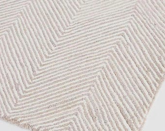 Geometric Charles Handmade Tufted Wool Area Rug for Bedroom Livingroom Office Kitchen Nursery Entryway Modern Carpets for living,