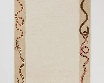 Marwa Tufted Wool Area Rug for Bedroom Livingroom Office Kitchen Nursery Entryway Flower Rugs,