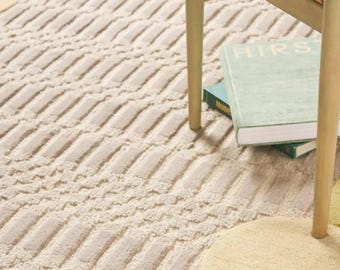 Anthropologie Avani Handmade Tufted Wool Area Rug for Bedroom Livingroom Office Kitchen Nursery Entryway Modern Handmade Rugs and Carpets