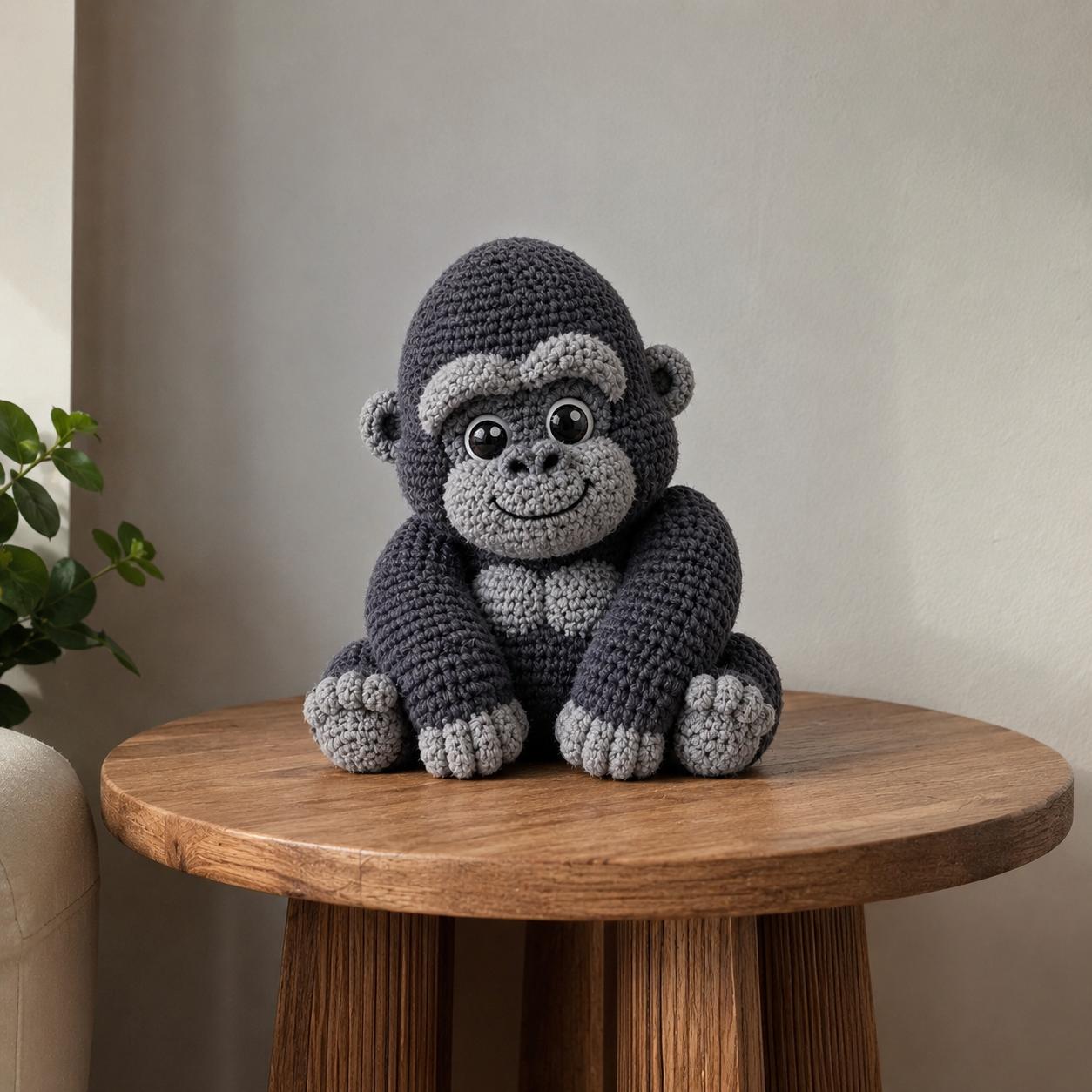 Crochet Gorilla Pattern PDF, Amigurumi Monkey Toy, Jungle Animal ...