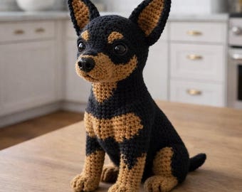 Crochet Chihuahua Dog Pattern PDF Digital Download for a Cute Amigurumi Puppy, Realistic Plush Toy, Step by Step DIY Guide