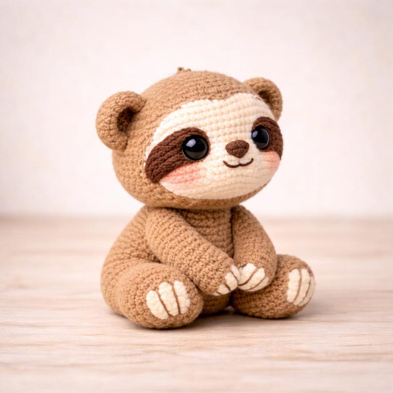 Sloth Crochet PDF Pattern – Cute Baby Sloth Amigurumi With Detailed ...