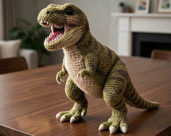 T Rex Amigurumi Patron au crochet PDF, Amigurumi dinosaure, Patron de jouet au crochet, Dino en peluche, Peluche, Idée cadeau, Modèle au crochet DIY