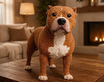 American Bully modèle au crochet PDF, amigurumi chien réaliste, modèle chien Amigurumi, motif au crochet, amigurumi chien, amigurumi PDF cadeau pour chien