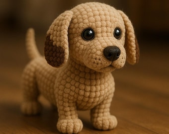 Cute Puppy Amigurumi Pattern PDF – Crochet Dog Pattern, Plush Dog Tutorial, Beginner Friendly DIY Soft Toy, Digital Download