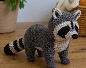 Realistic Raccoon Crochet Pattern PDF, Amigurumi Toy, Nursery Decor (PDF Download)