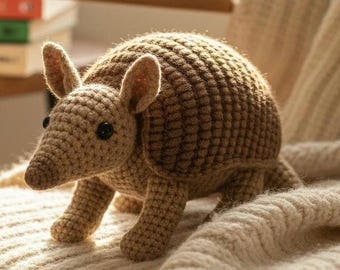 Crochet Armadillo Pattern PDF Digital Download for a Cute Amigurumi Animal, Unique Plush Toy, Step by Step DIY Guide