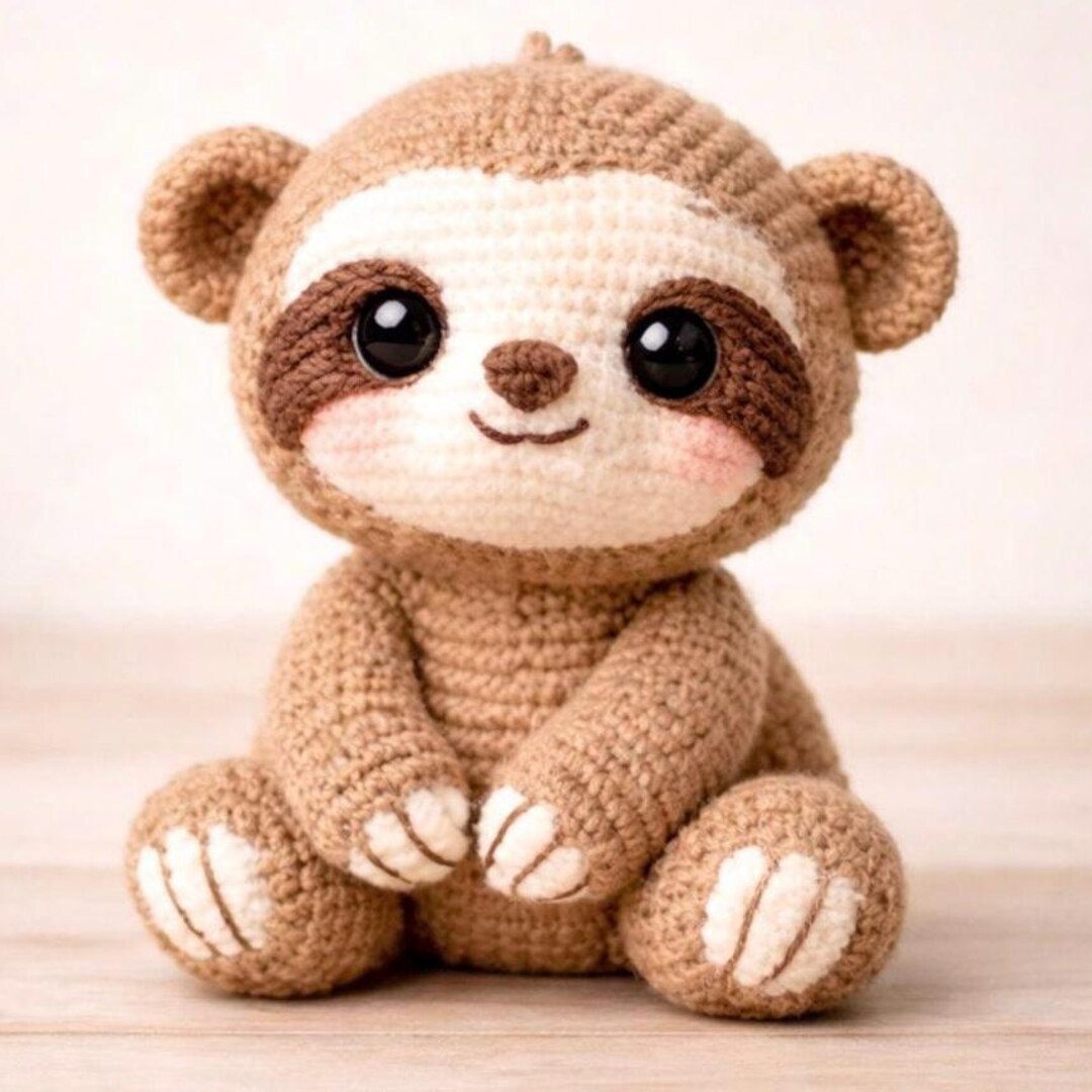 Sloth Crochet PDF Pattern – Cute Baby Sloth Amigurumi With Detailed ...