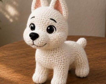 Realistic Dogo Argentino Amigurumi Crochet Pattern PDF, White Dogo Argentino Dog Pattern, Beginner Friendly, Detailed Written Instructions