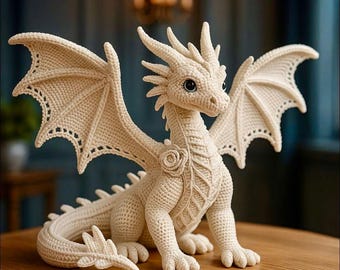 Dragon Crochet Pattern PDF, Amigurumi Dragon Toy, Fantasy Crochet, Baby Dragon Plush, Digital Pattern, DIY Dragon, Handmade Plush Toy Gift