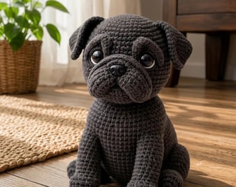 Cane Corso Amigurumi Crochet Dog Pattern PDF, Realistic Puppy Plush Toy, Large Dog Crochet, Handmade Animal Pattern, DIY Gift Idea
