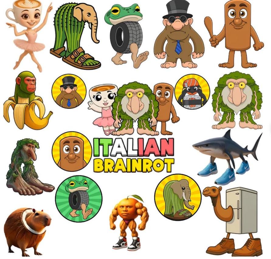 92 Carte Brainrot Italiane Con Animali Bizzarri E Illustrazioni Divertenti – Set Collezione Da Collezione